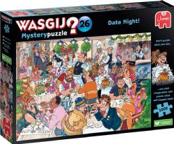 WASGIJ MYSTERY NO 26 BLEU CASSE-TÊTE 1000 PIÈCES - DATE NIGHT (SAINT-VALENTIN) #70-00331